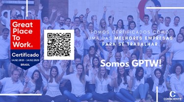 Consciente recebe o selo GPTW - GREAT PLACE TO WORK